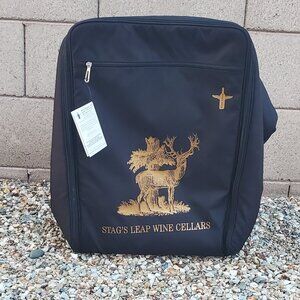 Vintage Stags Leap Wine Cellars Zip Around Rolling Luggage Travel Bag